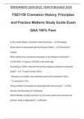 FSE1150 Cremation History, Principles and Practice Midterm Study Guide Exam Q&A 100% Pass