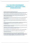 CLG 001 DOD GOVERNMENT COMMERCIAL PURCHASE CARD OVERVIEW EXAM