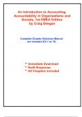 Solutions for An Introduction to Accounting, Accountability in Organisations and Society, 1st EMEA Edition by Deegan (All Chapters included)