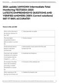 2024 update |AWHONN Intermediate Fetal Monitoring TEST|2024-2025 LATEST|COMPREHENSIVE QUESTIONS AND VERIFIED ANSWERS (100% Correct solutions) GET IT 100% ACCURATE!!