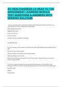 ATI HealthAssess 2.0 Head to toe assessment Learning Module Test