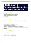 NR548 Exam 2 Questions and Complete Solutions Graded A+