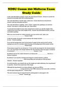 NDSU Comm 260 Midterm Exam Study Guide 