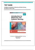 Test Bank for Introduction to Maternity and Pediatric Nursing, 9th Edition, Gloria Leifer, ISBN; 9780323826808, (NEWEST 2024)