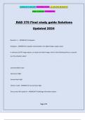 RAD 370 Final study guide Solutions Updated 2024