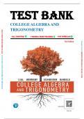 Test Bank For College Algebra and Trigonometry, 7th Edition by Margaret L. Lial, John Hornsby, David I. Schneider, Callie J. Daniels