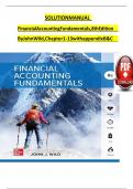 Solution manual for financial accounting fundamentals 8th edition By John Wild