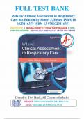 Test Bank for Wilkins' Clinical Assessment in Respiratory Care 8th Edition by Albert J. Heuer 9780323416351 Chapter 1-21 | Complete Guide A+