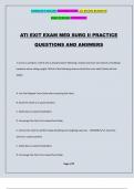 ATI EXIT EXAM MED SURG II PRACTICE QUESTIONS AND ANSWERS