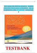 TEST BANK For Medical-Surgical Nursing: Concepts for Clinical Judgment and Collaborative Care 11th Edition by Donna D. Ignatavicius , All chapters 1 - 74 |ISBN: 9780323878265| COMPLETE TEST BANK || Guide A+