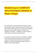  NU665A Exam 3 COMPLETE WITH RATIONALE GRADED A+ (Regis College)