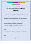 Bio 261/ SBVC Exam Study Guide Solutions