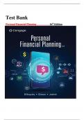 Test Bank for Personal Financial Planning, 16th Edition by Randy Billingsley, Lawrence Gitman, Michael Joehnk| 978-0357987872| All Chapters 1-15| LATEST 