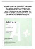 I HUMAN CASE ACTUAL SCREENSHOTS | CALEB METZ 13-YEAR-OLD MALE WITH TESTICULAR PAIN  COMPREHENSIVE CASE WITH ALL NECESSARY  ASPECTS, INCLUDING THE CHIEF COMPLAINT (CC),  HISTORY OF PRESENT ILLNESS (HPI), PHYSICAL EXAM  (PE), DIFFERENTIA AND TREATMENT PLAN.