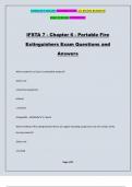 IFSTA 7 - Chapter 6 - Portable Fire Extinguishers Exam Questions and Answers