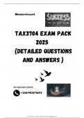 TAX3704 EXAM PACK 2025  {DETAILED QUESTIONS AND ANSWERS }