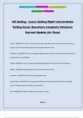 US Sailing - Learn Sailing Right Intermediate Sailing Exam Questions Complete Solutions Current Update (A+ Pass)