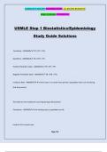 USMLE Step 1 Biostatistics/Epidemiology Study Guide Solutions