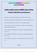 Public health science USMLE step 1 Exam Practice Questions and Answers