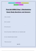 First Aid USMLE Step 1: Biochemistry Exam Study Questions and Answers