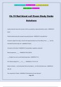 Ch.19 Red blood cell Exam Study Guide Solutions