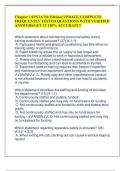 Chapter 1:IFSTA 7th Edition| UPDATE| COMPLETE FREQUENTLY TESTED QUESTIONS WITH VERIFIED ANSWERS|GET IT 100% ACCURATE!! Which statement about maintaining personnel safety during training evolutions is accurate? (27) [4.1.1] A. Participant health and physic