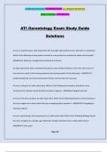 ATI Gerontology Exam Study Guide Solutions