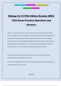 Biology Ch 15 Fifth Edition Brooker BRCC 1033 Exam Practice Questions and Answers