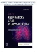 TEST BANK FOR RAUS RESPIRATORY CARE PHARMACOLOGY 11th EDITION BY GARDENHIRE/ALL CHAPTERS S 1-23