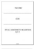 (NCCHC) CCN Final Assessment Readiness Q & S 2024.