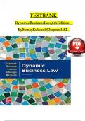 Test bank for dynamic business law 6th edition By Nancy Kubasek