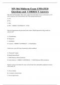 MN 566 Midterm Exam UPDATED  Questions and CORRECT Answers