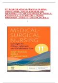 TST BANK FOR MEDICAL-SURGICAL NURSING: MEDICAL-SURGICAL NURSING 11TH EDITION BY DONNA D. IGNATAVICIUS , ALL CHAPTERS 1 - 74 |ISBN: 9780323878265| COMPLETE TEST BANK || GUIDE A+