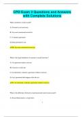 CPD Exam 3 Questions and Answers  with Complete Solutions