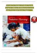 TEST BANK For Principles of Pediatric Nursing Caring for Children, 8th Edition by Kay Cowen; Laura Wisely, Verified Chapters 1 - 31, Complete Newest Version