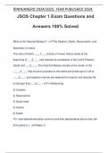 JSOS Chapter 1 Exam Questions and Answers 100% Solved