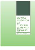 WGU study guide for care of the older adult OA