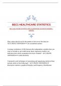 BEC1 HEALTHCARE STATISTICS WITH GUARANTEED ACCURATE ANSWERS |VERIFIED