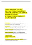 Forensic Accounting and Fraud Examination Midterm Exam|BRAND NEW EXAM QUESTIONS AND CORRECT ANSWERS ALL GRADED A+|GUARANTEED SUCCESS|LATEST UPDATE 2024-2025