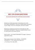 BEC CPA EXAM QUESTIONS WITH GUARANTEED ACCURATE ANSWERS