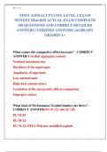 FDOT ASPHALT PAVING LEVEL 2 EXAM  NEWEST 2024-2025 ACTUAL EXAM COMPLETE  100 QUESTIONS AND CORRECT DETAILED  ANSWERS (VERIFIED ANSWERS) |ALREADY  GRADED A+