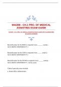 MAI289 - CH.1 PRO. OF MEDICAL ASSISTING EXAM GUIDE WITH GUARANTEED ACCURATE ANSWERS