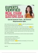 Special Inspector Exam - GR (General Requirements) Q&A.