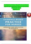 Test Bank Complete; Evidence-Based Practice for Nurses: Appraisal and Application of Research 6th Edition, (2024- Nola A. Schmidt & Janet M. Brown) All Chapters 1-19| Verified