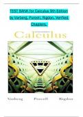 TEST BANK for Calculus 9th Edition by Varberg, Purcell and Rigdon, All Chapters Covered ,Latest Edition, ISBN:9780131429246