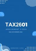 Tax2601 Assignment 6 2024 | Due November 2024 (100%)