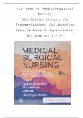 Test Bank For Medical Surgical Nursing 10th Edition Ignatavicius Workman All chapters (1-69)