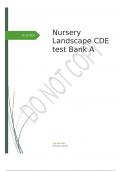 Nursery Landscape CDE test Bank A