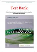 TEST BANK FOR Lehne's Pharmacology for Nursing Care, 12th Edition by Jacqueline Burchum and Laura Rosenthal / BEST STUDY GUIDE