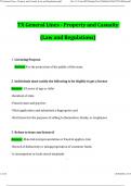 Texas TX General Lines- Property and Casualty (Law and Regulations) Newest 2024 Questions and Answers Latest (2024 / 2025) (Verified Answers)